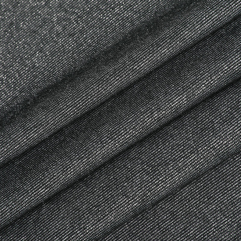 Maillot simple R noir + Lurex argenté + élasthanne 40D années 40