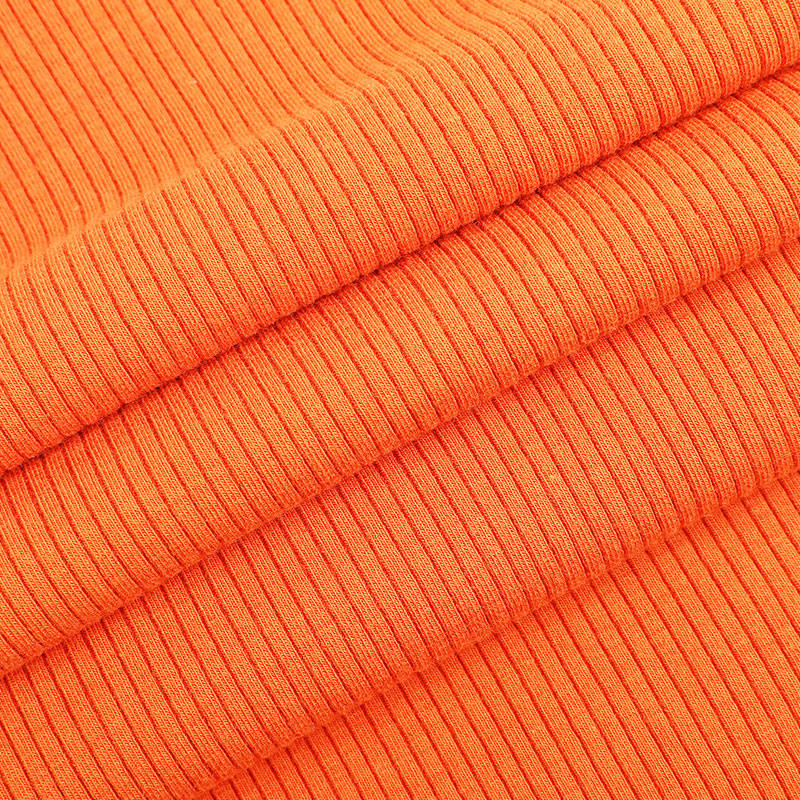 Tricot côtelé en élasthanne rayé entièrement plaqué 32s C/R + 40D