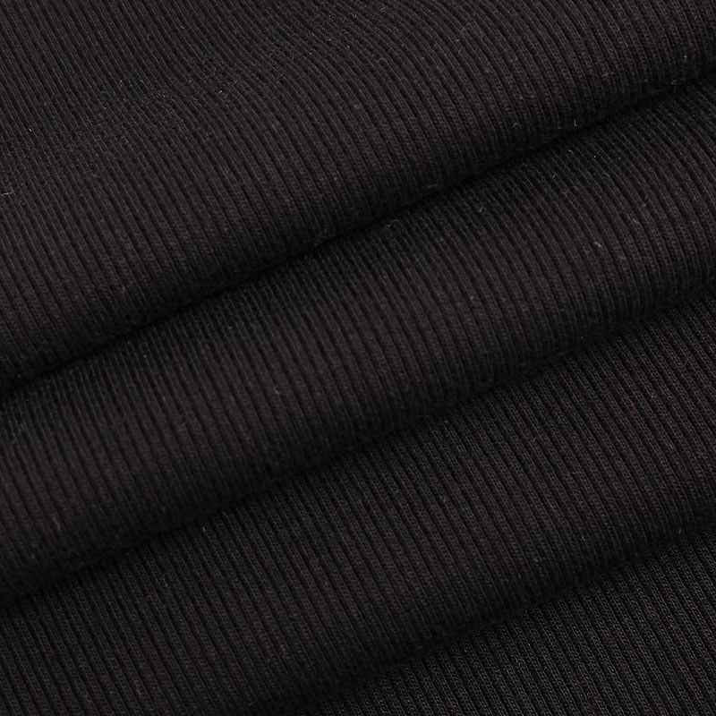Tricot côtelé en élasthanne 2x2 entièrement plaqué 32s C/M + 30D